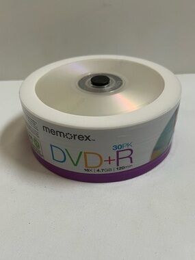 Memorex DVD+R 16X/4.7Go/120 Minute 30PAQ NEW SEALED Recordable DVD